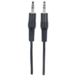 Cable De Audio Estéreo MANHATTAN / 1.8m / 3.5mm Cable De Audio Macho A Macho / Negro / 334594 - Image 4