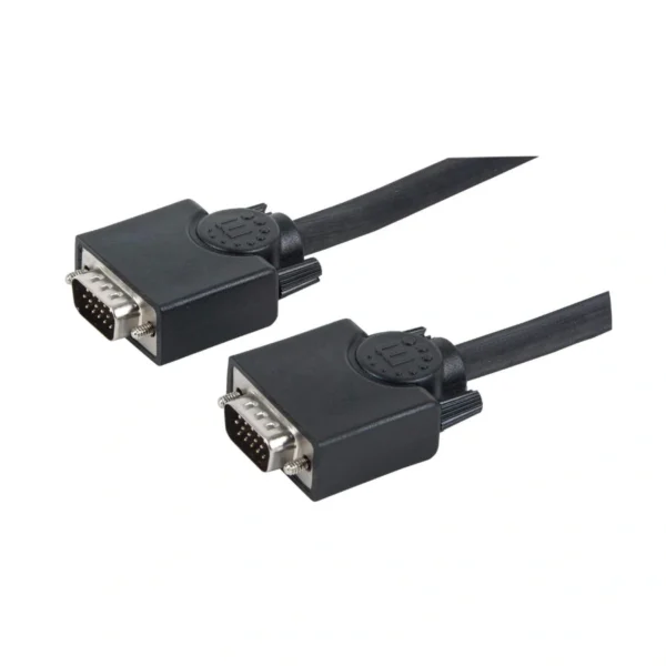 Cable De Video MANHATTAN 311731 / Cable SVGA HD15 Macho A HD15 Macho / 1.8M / Completamente Blindado Para Reducir La Interferencia EMI / Color Negro - Image 2