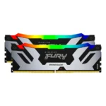 Kit De Memoria RAM KINGSTON FURY RENEGADE KF580C38RSAK2-32 RGB / 32GB (2x16GB) / DDR5 8000MHz / CL38 / 1.45V / XMP / Plata-Negro