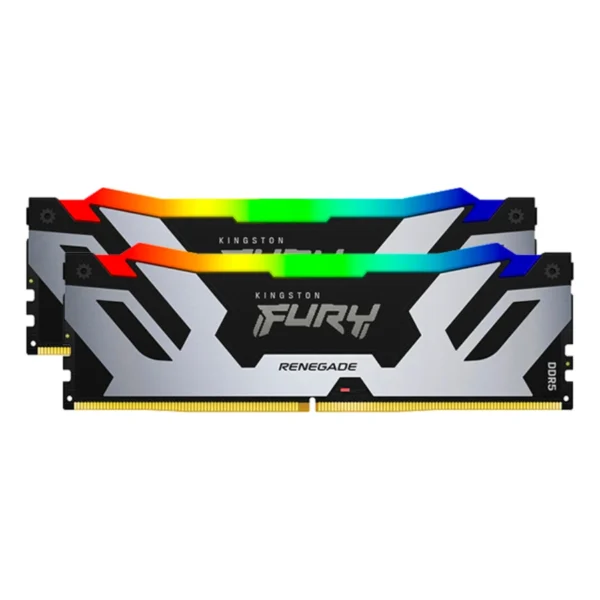 Kit De Memoria RAM KINGSTON FURY RENEGADE KF580C38RSAK2-32 RGB / 32GB (2x16GB) / DDR5 8000MHz / CL38 / 1.45V / XMP / Plata-Negro - Image 1
