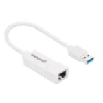 Adaptador Tarjeta Red MANHATTAN / USB 3.0 A Rj45 Gb Ethernet / Hasta 480 Mbps / Color Blanco