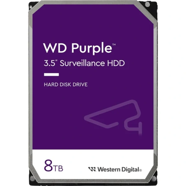 Disco Duro Para Vigilancia WESTERN DIGITAL WD PURPLE WD85PURZ / 8TB / 3.5" / SATA III 6 GB/S / 5640 RPM / 256MB Caché - Image 1