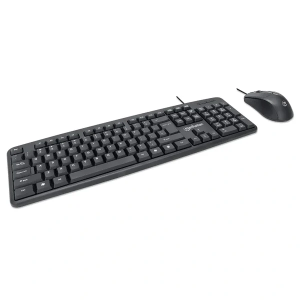 Kit De Teclado Y Mouse MANHATTAN 178464 / Membrana / Alámbrico / USB / 1000 DPI / 3 Botones / Sensor Óptico / Español / Negro - Image 2
