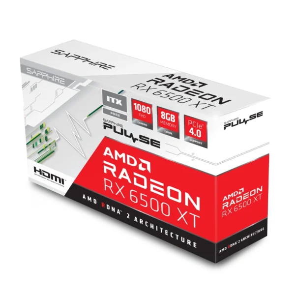 Tarjeta De Video SAPPHIRE PULSE AMD Radeon RX 6500 XT ITX PURE / 8GB GDDR6 / 64 Bit / Procesadores Stream 1024 / X1 HDMI, X1 DP / PCI Express 4.0 / X1 8Pin - Image 7