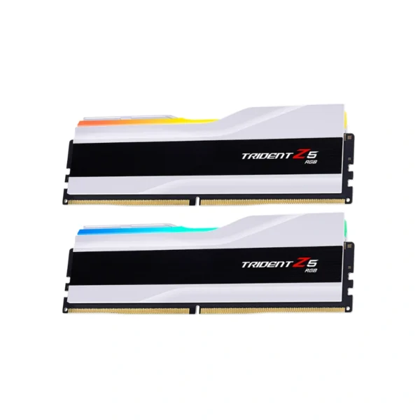 Kit De Memoria RAM G.SKILL TRIDENT Z5 RGB / 32 GB (2 x 16GB) / DIMM / DDR5 / 6400MHz / CL32 / 1.40V / XMP / Blanco - Image 1