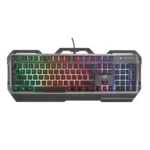 Teclado Gamer TRUST GXT 856 TORAC RGB / Membrana / Alámbrico / USB 2.0-Tipo A / Cable 1.8 M / Anti-Ghosting / Español / Negro