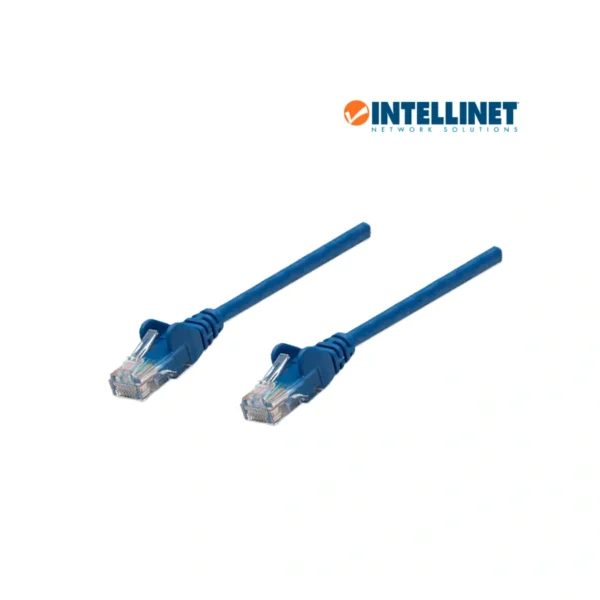 Cable Patch INTELLINET / Cat5e UTP / 100% Cobre / RJ-45 Macho - RJ-45 Macho / 3 Metros / Azul - Image 1