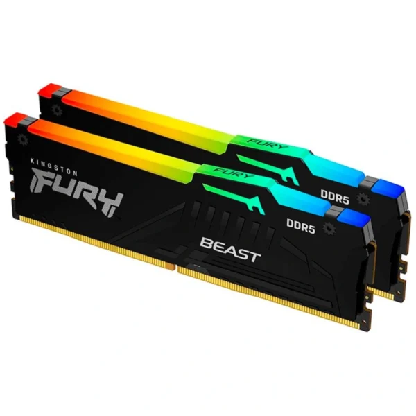 Kit De Memoria RAM KINGSTON FURY BEAST RGB / 64GB (2X32GB) / DDR5 5600Hz / CL36 / 1.25V / Negro - Image 3