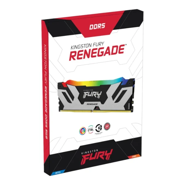Kit De Memoria RAM KINGSTON FURY RENEGADE RGB / 32GB (2X16GB) / DDR5 6800Hz / CL36 / 1.40V / Plata - Image 3