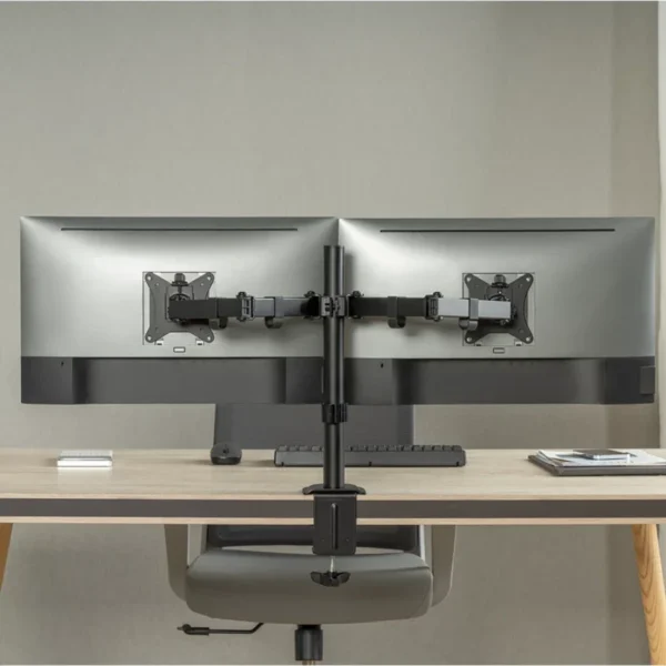 Soporte De Escritorio ACTECK ENFORCE ZONE SM490 / Para Monitor / Articulado para 2 Monitores Hasta 32" / Hasta 9kg Por Brazo / Rotación e Inclinación Ajustable - Image 5