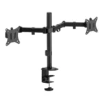 Soporte De Escritorio ACTECK ENFORCE ZONE SM490 / Para Monitor / Articulado para 2 Monitores Hasta 32" / Hasta 9kg Por Brazo / Rotación e Inclinación Ajustable - Image 2