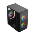 Gabinete ACTECK DOOM PRO CRYSTAL GI730C / Mini Torre / Micro ATX / Fuente Incluida 600W / Ventana De Cristal Templado / 3 Ventiladores FRGB Incluidos / USB 2.0, USB 3.0, 3.5MM / Color Negro - Image 2