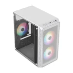 Gabinete ACTECK DOOM PRO MESH GI730M / Mini Torre / Micro ATX / Fuente Incluida 600W / Ventana De Cristal Templado / 3 Ventiladores FRGB Incluidos / USB 2.0, USB 3.0, 3.5MM / Blanco - Image 2