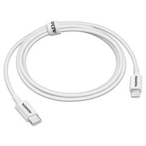 Cable Lightning ADATA / Lightning - USB Tipo C / 1 Metro / Alta Eficiencia / Cobre Estañado / Blanco - Image 1