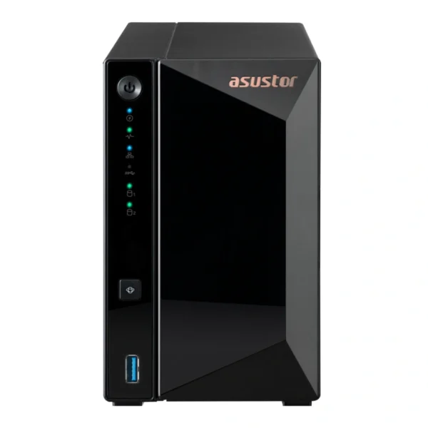 Asustor DRIVESTOR 2 Pro NAS / 2 Bahías 3.5"/2.5" / 48TB / Realtek RTD1296 1.4GHz / 2GB RAM DDR4 / 4K / USB 3.2 / Lectura 283MB/s / Escritura 280MB/s / Negro - Image 1