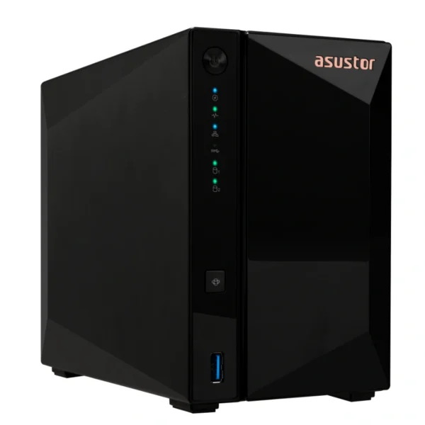 Asustor DRIVESTOR 2 Pro NAS / 2 Bahías 3.5"/2.5" / 48TB / Realtek RTD1296 1.4GHz / 2GB RAM DDR4 / 4K / USB 3.2 / Lectura 283MB/s / Escritura 280MB/s / Negro - Image 2