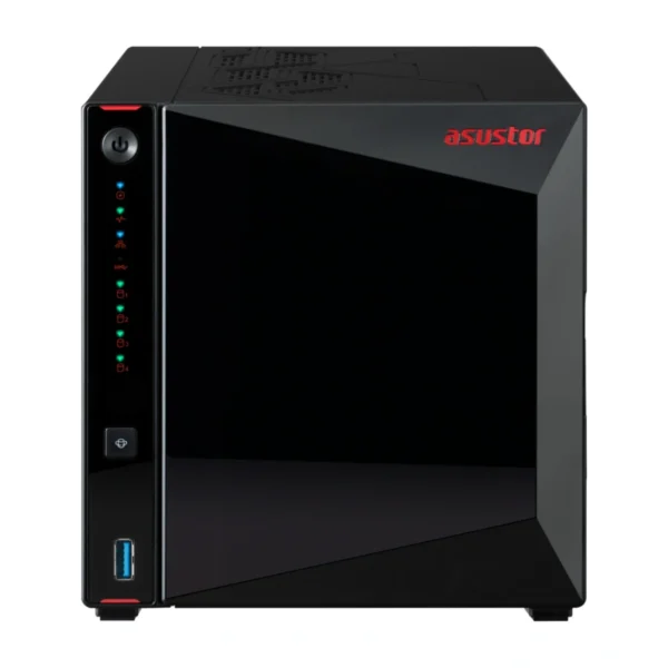 Asustor NIMBUSTOR 4 Gen2 NAS / 4 Ranuras M.2 NVMe / 4 Ranuras 3.5"/2.5" / 48TB / Intel Celeron N5105 / 4GB RAM DDR4 / Ethernet / USB 3.2, USB 2.0 / Lectura 576MB/s / Escritura 566MB/s / Negro - Image 1