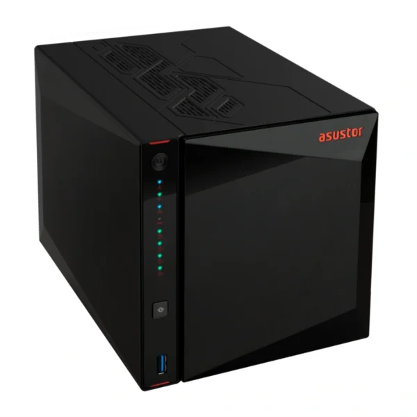 Asustor NIMBUSTOR 4 Gen2 NAS / 4 Ranuras M.2 NVMe / 4 Ranuras 3.5"/2.5" / 48TB / Intel Celeron N5105 / 4GB RAM DDR4 / Ethernet / USB 3.2, USB 2.0 / Lectura 576MB/s / Escritura 566MB/s / Negro - Image 3