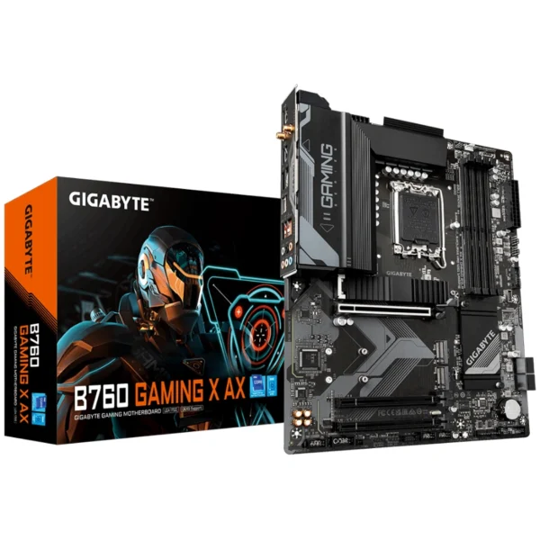 Tarjeta Madre GIGABYTE B760 GAMING X AX / Socket LGA1700 / 256GB X4 DDR5 7600MHz / DP, HDMI / USB C, USB 3.2, USB 2.0 / M.2 PCIe 4.0 / ATX - Image 1