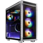 Gabinete XPG BATTLECRUISER / Media Torre / E-ATX / Ventana De Vidrio Templado / 4 Ventiladores ARGB Incluidos / USB C, USB 3.0, 3.5mm / Blanco