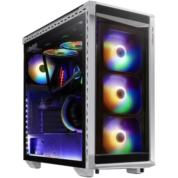 Gabinete XPG BATTLECRUISER / Media Torre / E-ATX / Ventana De Vidrio Templado / 4 Ventiladores ARGB Incluidos / USB C, USB 3.0, 3.5mm / Blanco - Image 1