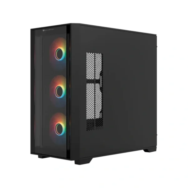 Gabinete Gamer BALAM RUSH CARBONO TWIN MATE 8000 / Media Torre / Micro-ATX, Mini ITX / Cristal Templado / 4 Ventiladores ARGB Incluidos / USB 3.1, USB 3.0, USB 2.0, Tipo C, 30.5mm / Negro - Image 4