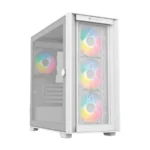 Gabinete Gamer BALAM RUSH CARBONO TWIN MATE 8000 / Media Torre / Micro-ATX, Mini ITX / Cristal Templado / 4 Ventiladores ARGB Incluidos / USB 3.1, USB 3.0, USB 2.0, Tipo C, 30.5mm / Blanco