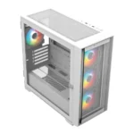 Gabinete Gamer BALAM RUSH CARBONO TWIN MATE 8000 / Media Torre / Micro-ATX, Mini ITX / Cristal Templado / 4 Ventiladores ARGB Incluidos / USB 3.1, USB 3.0, USB 2.0, Tipo C, 30.5mm / Blanco - Image 4