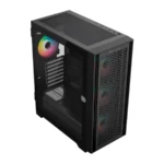 Gabinete Gamer BALAM RUSH CARBONO TWIN MATE 7000 / Media Torre / ATX, Micro-ATX, Mini ITX / Cristal Templado / 4 Ventiladores ARGB Incluidos / USB 3.1, USB 3.0, USB 2.0, Tipo C, 30.5mm / Negro - Image 4