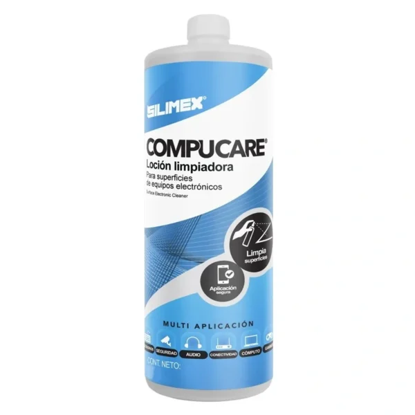 Loción Limpiadora SILIMEX COMPUCARE / Para Superficies De Equipos Electrónicos / Contiene 1 Litro - Image 1