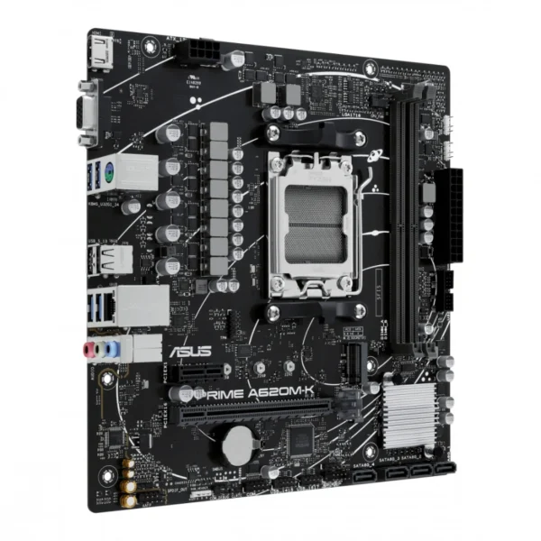 Tarjeta Madre ASUS PRIME A620M-K-CSM / Socket AM5 / 96GB X2 DDR5 7200Mhz / Hdmi, VGA / USB 3.2, 2.0 / X1 M.2 PCIe 4.0 / Micro-ATX - Image 3