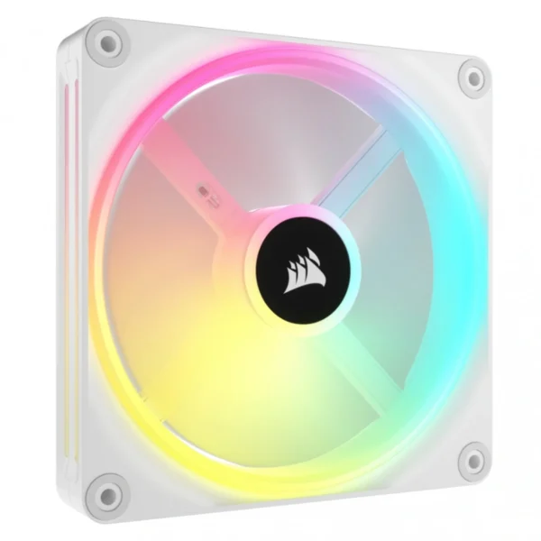 Kit De Ventiladores CORSAIR ICUE LINK QX140 / 140MM / 2 Ventiladores / RGB / 2000 RPM / 82.5 CFM / 37 dBA / 4Pin 12V, 3Pin 5V / Blanco - Image 4