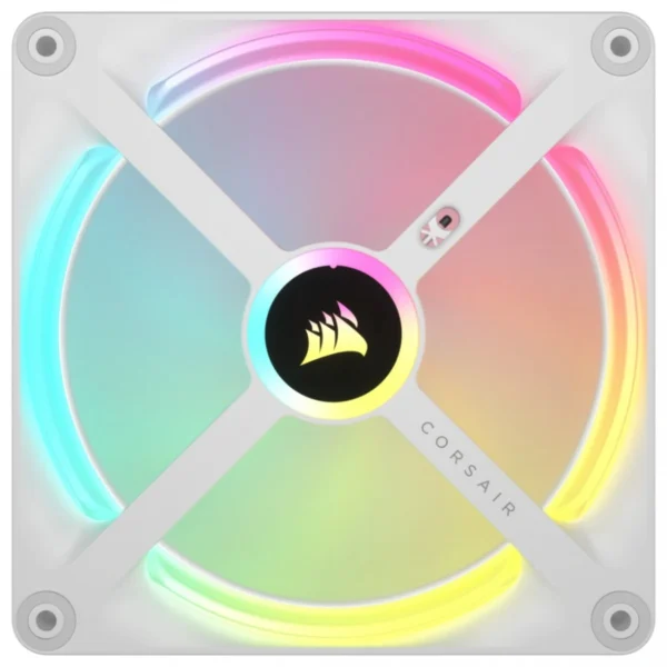 Kit De Ventiladores CORSAIR ICUE LINK QX140 / 140MM / 2 Ventiladores / RGB / 2000 RPM / 82.5 CFM / 37 dBA / 4Pin 12V, 3Pin 5V / Blanco - Image 2