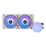Enfriamiento Liquido AIO TEAMGROUP T-FORCE GD240E SIREN ARGB 240MM / X2 Vent 120mm / Intel, AMD / 2200RPM / 93.97Cfm / 35.6dBA / 4Pines 12V / Color Blanco