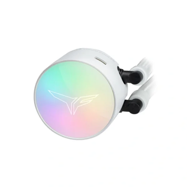 Enfriamiento Liquido AIO TEAMGROUP T-FORCE GD240E SIREN ARGB 240MM / X2 Vent 120mm / Intel, AMD / 2200RPM / 93.97Cfm / 35.6dBA / 4Pines 12V / Color Blanco - Image 3