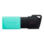 Memoria USB KINGSTON DATA TRAVELER EXODIA M / 256GB / USB 3.2 / Tapa Deslizante / Negro Con Turquesa