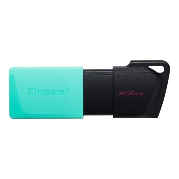 Memoria USB KINGSTON DATA TRAVELER EXODIA M / 256GB / USB 3.2 / Tapa Deslizante / Negro Con Turquesa - Image 1