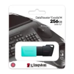 Memoria USB KINGSTON DATA TRAVELER EXODIA M / 256GB / USB 3.2 / Tapa Deslizante / Negro Con Turquesa - Image 3