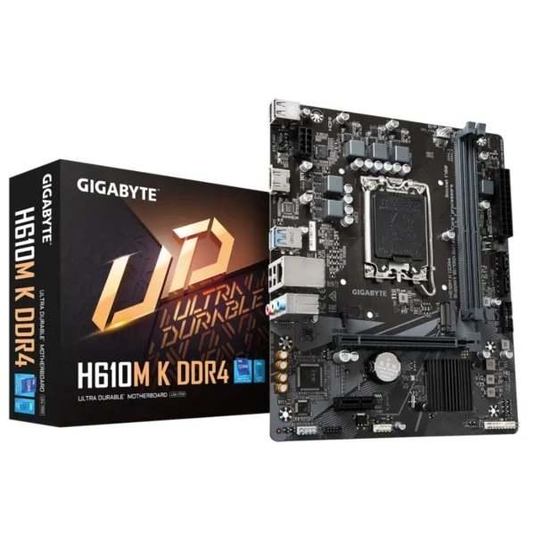 Tarjeta Madre GIGABYTE H610M K DDR4 / Micro ATX / Socket LGA1700 / 64GB X2 DDR4 3200MHz / HDMI / USB 3.2, USB 2.0 / NVMe M.2 PCIe 3.0 - Image 1