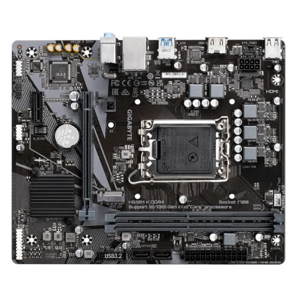 Tarjeta Madre GIGABYTE H610M K DDR4 / Micro ATX / Socket LGA1700 / 64GB X2 DDR4 3200MHz / HDMI / USB 3.2, USB 2.0 / NVMe M.2 PCIe 3.0 - Image 5