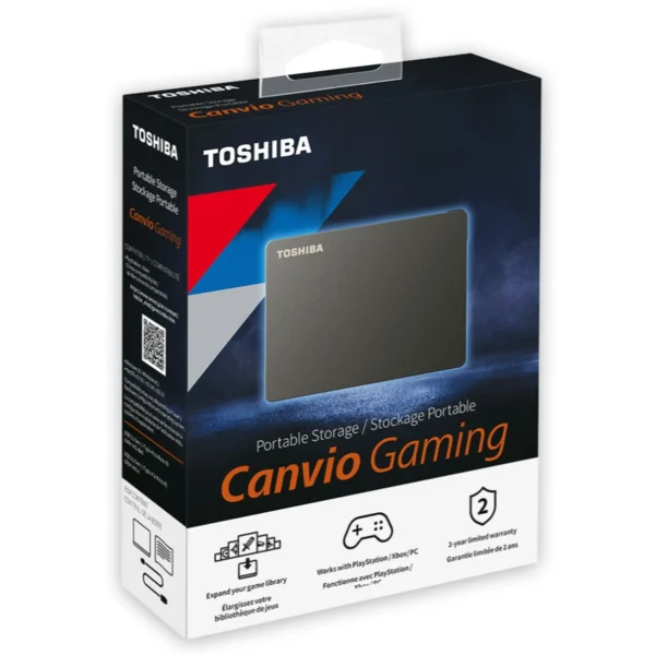 Disco Duro Externo TOSHIBA Canvio Gaming / 2TB / 2.5" / USB 3.0 / Negro - Image 5