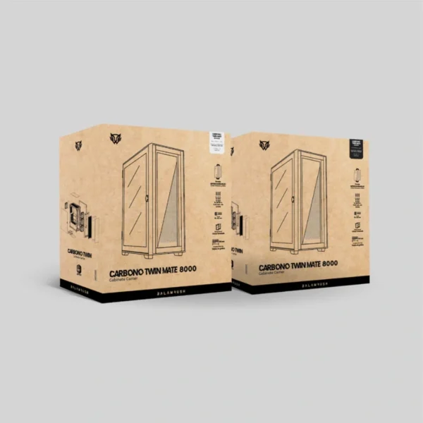 Gabinete Gamer BALAM RUSH CARBONO TWIN MATE 8000 / Media Torre / Micro-ATX, Mini ITX / Cristal Templado / 4 Ventiladores ARGB Incluidos / USB 3.1, USB 3.0, USB 2.0, Tipo C, 30.5mm / Blanco - Image 8