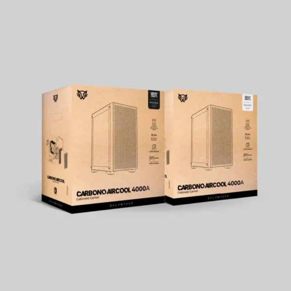 Gabinete Gamer BALAM RUSH CARBONO AIRCOOL 4000A / Mini Torre / Micro-ATX, Mini ITX / Cristal Templado / 3 Ventiladores ARGB Incluidos / USB 3.0, USB 2.0, Tipo C, 3.5mm / Negro - Image 6