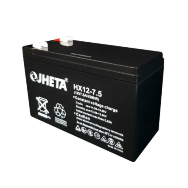 Batería De Reemplazo JHETA HX12-7.5 / Para No Break / 12V / 7.5AH / Fácilmente Recargable / Sin Mantenimiento / Negro - Image 2