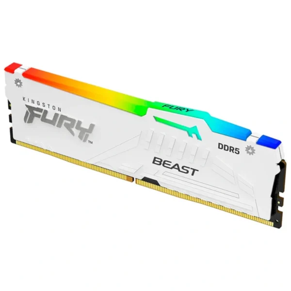 Memoria RAM KINGSTON FURY BEAST RGB / 32GB / DDR5 5200MHz / CL36 / 1.25V / Blanco - Image 2
