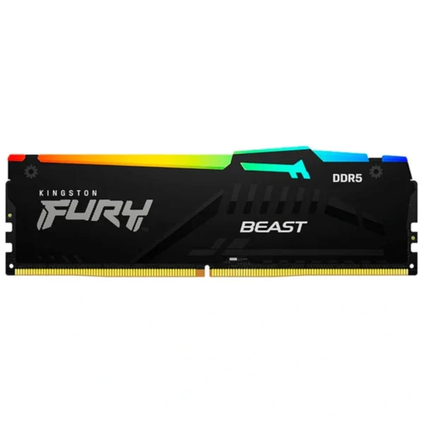 Memoria RAM KINGSTON FURY BEAST RGB / 32GB / DDR5 5600MHz / CL36 / 1.25V / Negro - Image 1