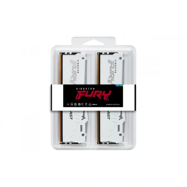 Kit De Memoria RAM KINGSTON FURY BEAST RGB / 64GB (2X32GB) / DDR5 6000MHz / CL36 / 1.36V / Blanco - Image 5