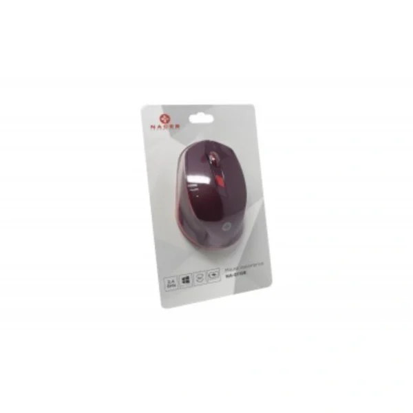 Mouse NACEB TECHNOLOGY NA-0119 / Inalámbrico / Receptor USB / Ergonómico / 2400 DPI / 6 Botones / Sensor Óptico / Rojo - Image 4