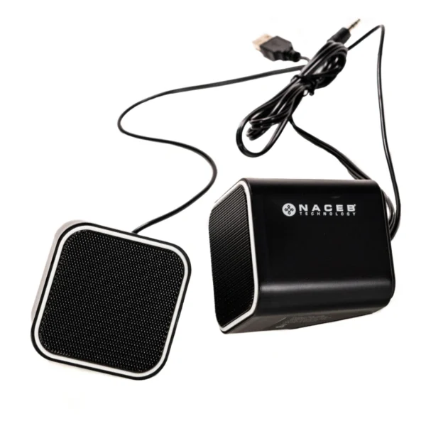 Bocinas NACEB NA-082 / Alámbrica / USB, 3.5MM / 3W x 2 RMS / Multimedia / Base Escritorio / Control De Volumen / Negro - Image 4