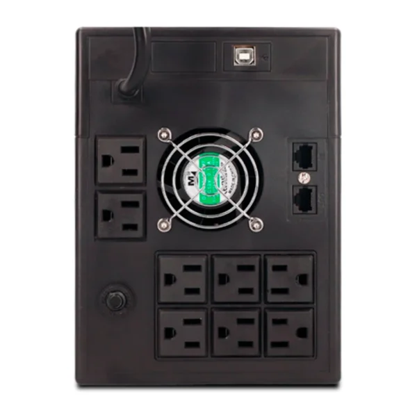 No Break CDP Interactivo UPRS2008 / 2000VA / 1400W / 8 Contactos* / Tiempo De Recarga 6 Horas Al 90% / Pantalla LCD / Negro - Image 3